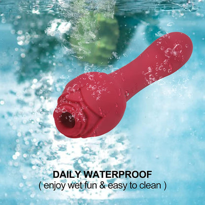 Rose Sucking G Spot Vibrator Clit Sucker Nipple Toy